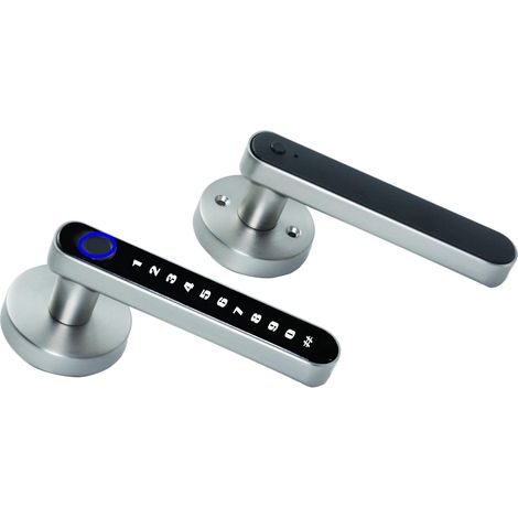Serrure de porte intelligente Poignée intelligente de serrure de porte d'empreinte digitale for l'appartement de maison à la maison avec le clavier numérique de serrure de porte de clé entrée sans clé (1/5)
