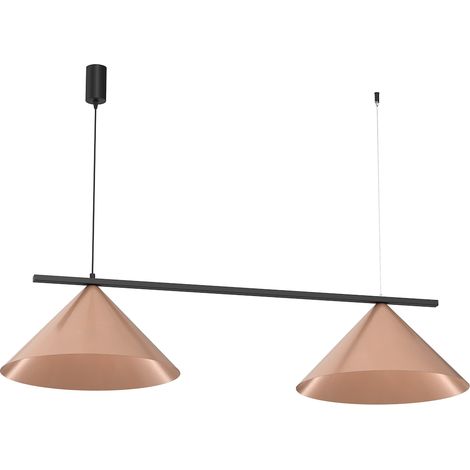 Suspension minimaliste à cônes cuivre et noir 2xGX53 9W Capital Milagro (1/5)