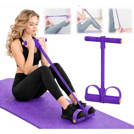Multifunctional Elastic Fitness Tension Rope with Pedals and Handles - Resistance Band Bodybuilding, 6 Tubes for Abs, Yoga and Home Workout (1/5)