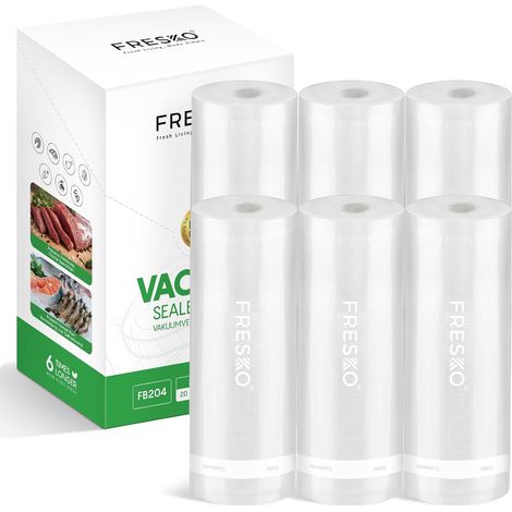 Sac Sous Vide Alimentaire, 3 Rouleaux 20x600cm+3 Rouleaux 28x600cm (1/5)