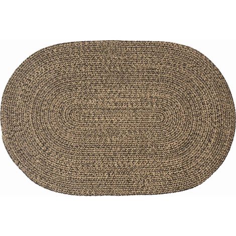 Bereichsteppiche Schwarz 100 x 152 cm Jute vidaXL