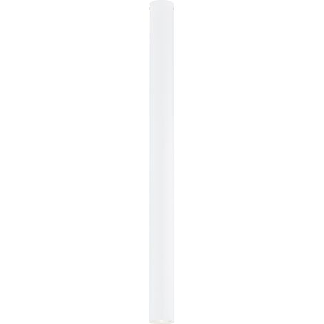 Plafoniera Moderna Faretto Tecno 1 Luce Acciaio Bianco 80 Cm (1/5)