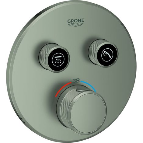 Thermostat Grohtherm SmartControl 29119 FMS rund 2 ASV satin steel (1/3)