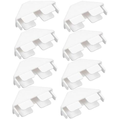 Sollbry 8 Pièces Chapeau De Clôture Accessoires Pour Poteaux De Clôture Capuchons De Poteaux De Garde-corps Support De Poteau De Clôture Capuchons De Poteau De Pont Pvc Blanche 7.642.2cm (1/5)