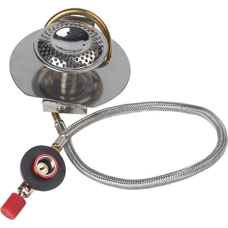 Fornello a gas portatile per esterni - Fornello a gas efficiente per il campeggio con bruciatore diviso antivento per uso esterno ed escursionismo (1/4)