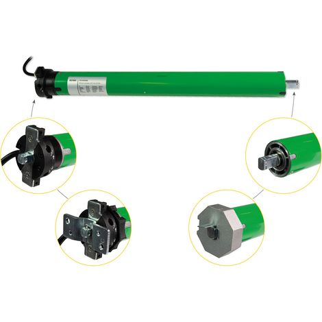 Vimar EV45S40 Motore tubolare per tapparelle 230 V, capacità di sollevamento 40 kg, adattatori ottagonali da 60 mm, completo di staffe di fissaggio (1/5)