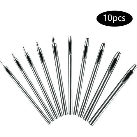 Perforateur Cuir 10 Pièces Emporte Pièce à Frapper Pointeau a Frapper Emporte Piece Cuir Papier Joint Moteur Creux Trou Poinçon Creux en Acier Rond Set Poinçon Creux En Cuir (1/4)