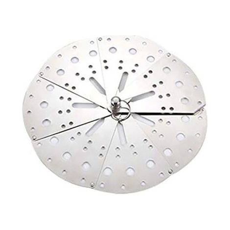 Couvercle En Acier Inoxydable Réglable pour Cuisson À La Vapeur, Pot de Cuisine avec Stand Anti-Débordement (1/5)