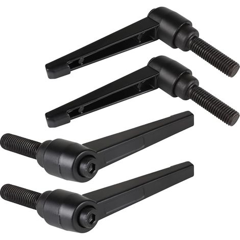verstellbare Spanngriffe M12–40 mm, Schrauben mit Spanngriff M12, Schnellspannhebel aus Stahl, schwarz (1/5)