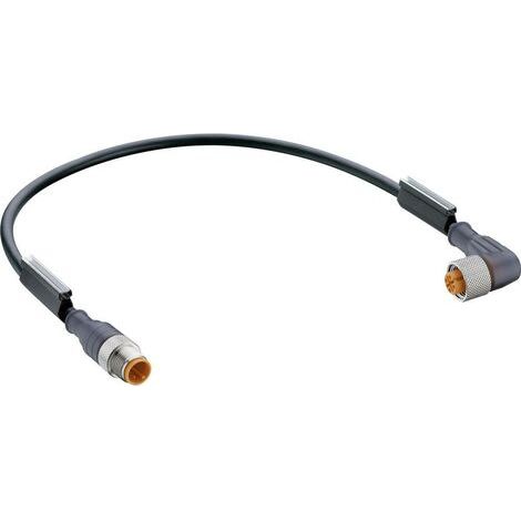 Connecteur confectionné pour capteurs/actionneurs Belden RST 4-RKWT 4-225/0,6M 43773-1 M12 mâle, droit, femelle, coudé (1/2)
