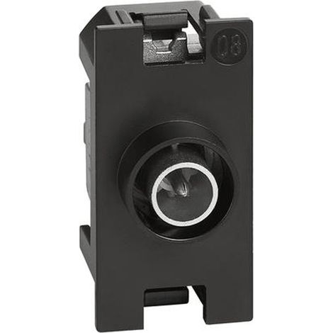 Prise BTicino Living Now coaxiale connecteur mâle - 1 module K4202D (1/2)