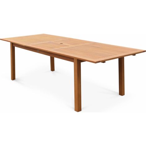 8 to 10-seater extendable wooden garden table Natural 240x100x75 cm - Almeria 240cm (1/5)