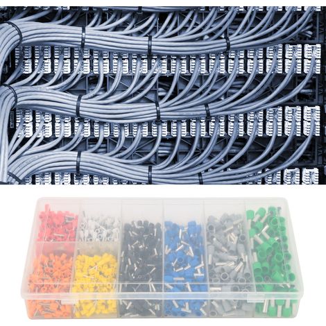Schachtel mit 1200 vorisolierten Crimp-Anschlüssen für Kabelverbinder (1/5)