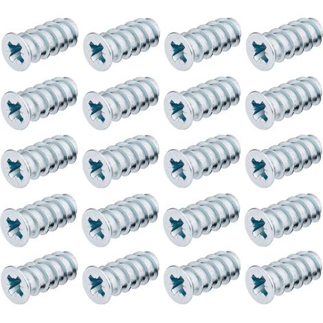 Confezione da 20 viti europee a testa svasata PZ2 – punta da trapano da 5 mm – lunghezza 8 mm – fissaggio per mobili in legno (1/2)