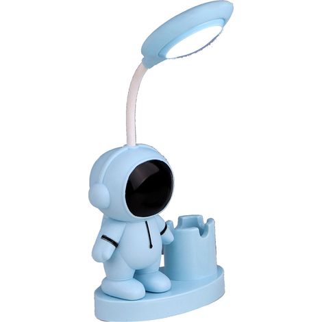 Ortviai Lampe de bureau pliable design astronaute, lumière douce LED USB, couleur bleue (1/5)