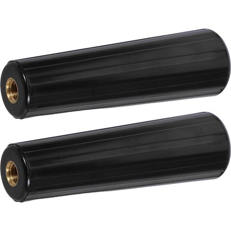 Lot de 2 poignées de barbecue isolées de rechange pour grillades Outil pour tige de rôtissoire isolée Accessoire pour fourchette à rôtir et (1/4)