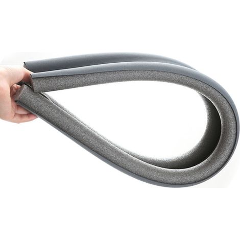 Cale-porte en mousse EPE et tissu non tissé de 95 cm (37,4 pouces) pour portes extérieures et intérieures, isolant phonique et anti-courant d'air, bleu-gris. (1/5)