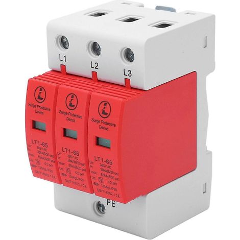 Überspannungsschutzgerät 3P Spannungsableiter 385V AC 30-65kA für Zuhause