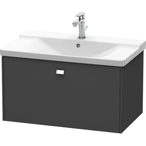 Mueble bajo lavabo BRIOSO tirador cromado 450x820x479mm grafito mate