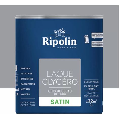 Laque Glycéro Ripolin Satin Gris Bouleau 2 L (1/2)