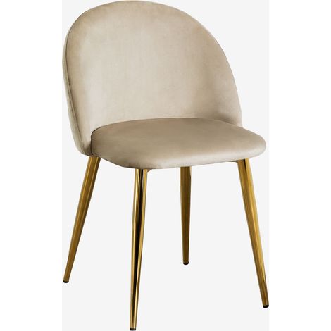 Pack de 2 sillas de comedor tapizadas y en acero Kana SKLUM        (1/5)