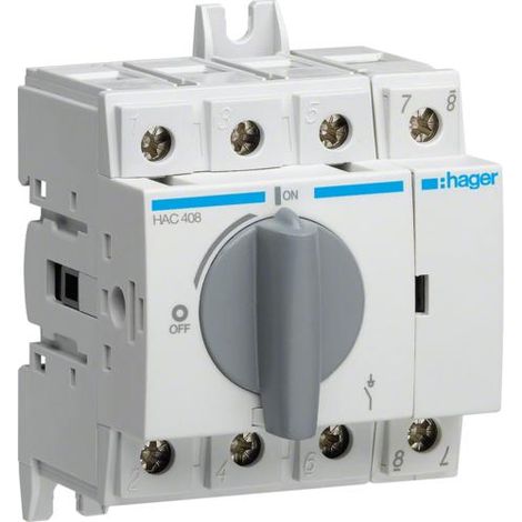 INT. DE MANIOBRA MANDO ROTATIVO, 4P, 80A HAGER HAC408