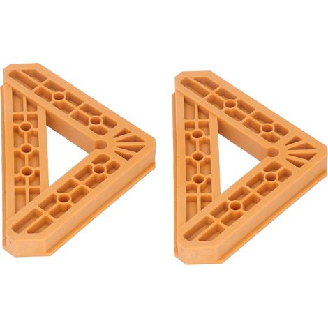 2 cavaliers d'angle 45° et équerre en ABS pour alignement et traçage bois avec 4 boutons 4 vis 4 accessoires (1/5)