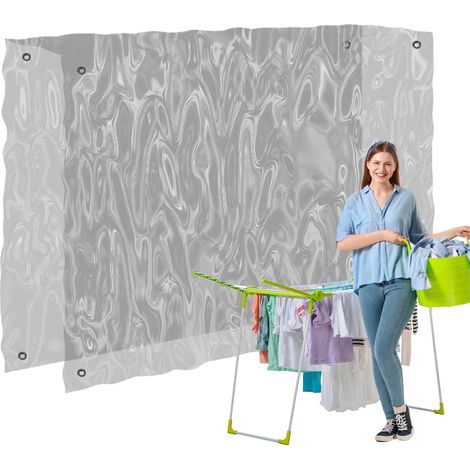 Housse Étendoir Linge Extérieur PVC imperméable protection solaire tout,180x55x105cm (1/5)