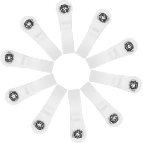 20 crochets à vis - plastique - blanc - pour maison et garage (1/5)