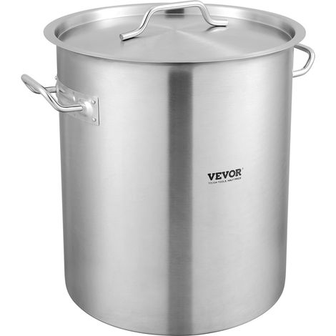 VEVOR Kochtopf 39,7 L Edelstahl, 350 x 410 mm Großvolumiger Suppentopf mit Sieb, als Spargeltopf Soßentopf Geeignet, Praktischer Küchentopf Große Zutaten, Induktionsherd Topf Induktionskochtopf (1/5)