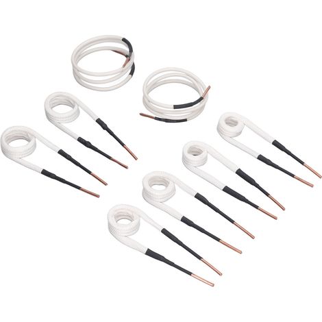 Kit de 8 bobines chauffantes à induction, noyau en laiton de 3 mm, 4 types différents, pour le démontage de boulons et d'écrous. (1/5)