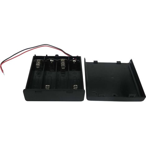 Porte-pile 4 x RS PRO AA, raccordement Fils ( Prix pour 1 )