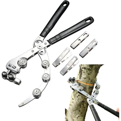 Outil d'Écorçage d'Arbres Gadget Agricole Interchangeable En Acier Pince de Girdling pour Arbres Fruitiers Pour Verger Paysagisme Techniciens Passionnés (1/5)