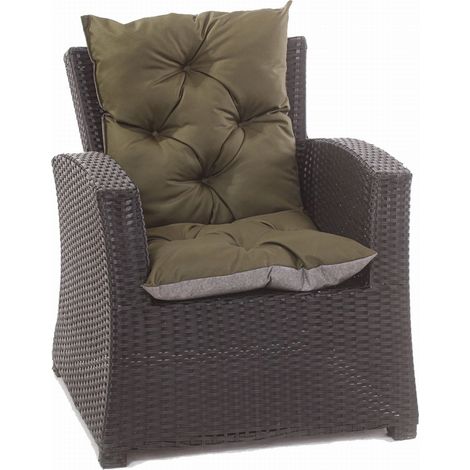 Coussin de chaise de jardin 50x50x55cm 2 pièce coussin de jardin vert Coussin de fauteuil d'extérieur Coussin d'assise à dossier haut-Enkel (1/5)