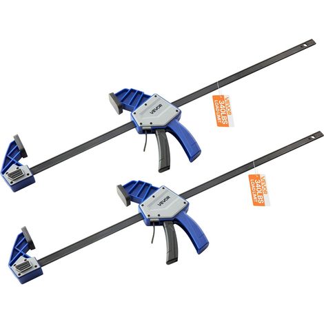 Serre-joints à bois 2 pièces 60,96 cm,serre-joint à main,F-clamp rapide 154 kg,plastique premium et acier carbone,bleu et noir (1/5)