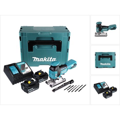 Makita DJV 181 RGJ Seghetto alternativo a batteria 18V in valigetta Makpac + 2x Batterie 6,0 Ah + Caricatore
