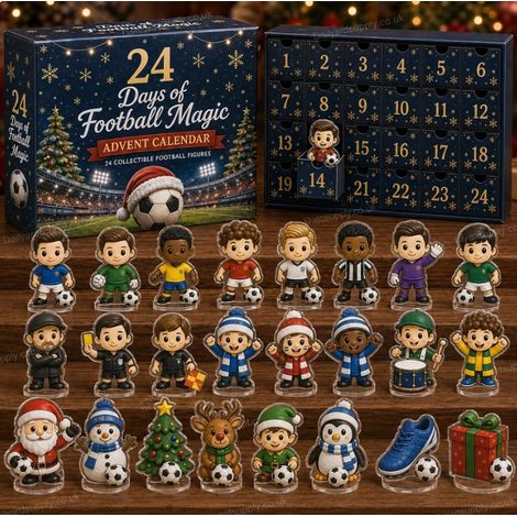 Calendrier de l'Avent Sportif 2026 - Boîte Surprise Calendrier de l'Avent S - Boîte Surprise Magic Soccer 2026 - 26183CM (Épaisseur acrylique 3mm)