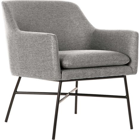 Fauteuil design gris clair confort élégant - Gris clair chic et contemporain (1/5)