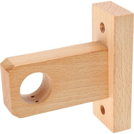 Support d'extrémité en bois pour tringles à rideaux,  penderie, supports de tringle de placard, accessoires rideaux de douche, 3 cm (1/5)