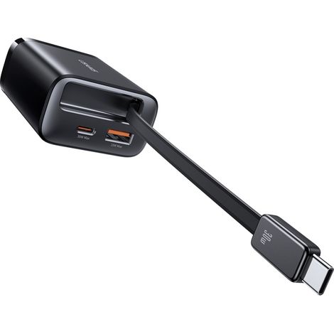 Chargeur mural USAMS Xiang Series CC296 30 W, 1 port USB-C, 1 port USB-A + câble USB-C, blanc (1/5)
