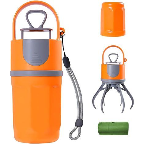 Ramasse Crotte pour Chien Portable, Pelle a Crotte pour Chien avec Sac et Distributeur Sac a Crottes, Nettoyez Facilement Les Déjections des Petits Chiens, pour Promenade Parc et Voyage (1/5)