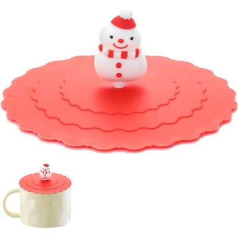Coperchio in silicone riutilizzabile per tazze da 10 cm. Coperchio elegante con ventosa, antipolvere e a prova di perdite. Accessorio ideale per tazze da tè e caffè. (1/4)