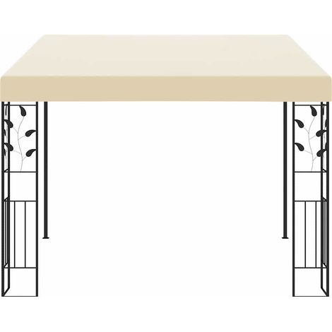 Tonnelle Barnum de Jardin, Pavillon, Pergola, Tente de jardin, à montage mural 3x3x2,5 m Crème OIB8080E (1/5)