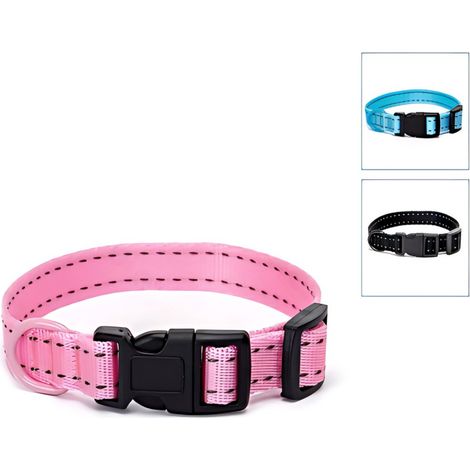 Collier anti-puces pour chiens, kit de 3 couleurs, ajustable et résistant.