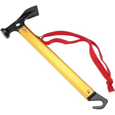 Maillet Marteau Pour Piquet De Tente Extracteur Outil Multifonctionnel Accessoire Tente Pour Camping Randonnée ( Couleur : Or ) (1/5)