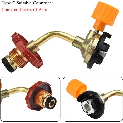 Adaptateur de remplissage pour bouteille de butane (1 pièce) - Convient pour le camping, les pique-niques et les réchauds portables. (1/2)