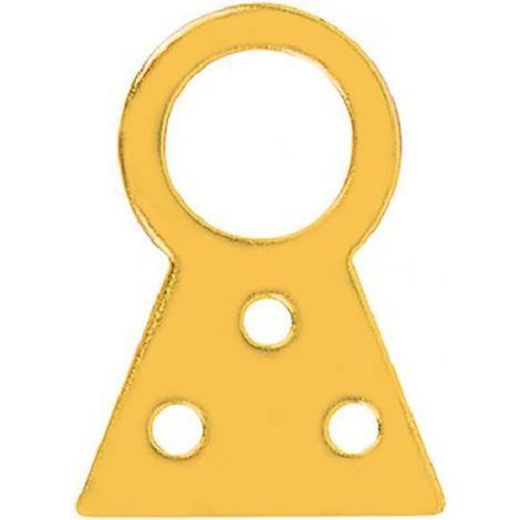 Koncreto Attaccaglie Fisse N.3  Pz 4 Acciaio Ottonato. In Blister. (1/5)