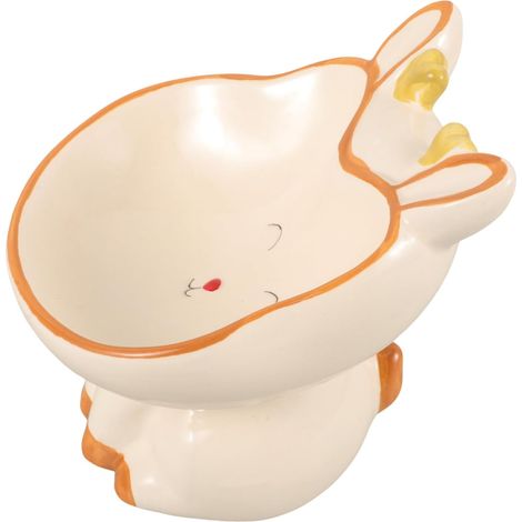 Elevated Ceramic Bowl for Cats and Puppies, Stylish and Angled Design for Food and Water (1/5)