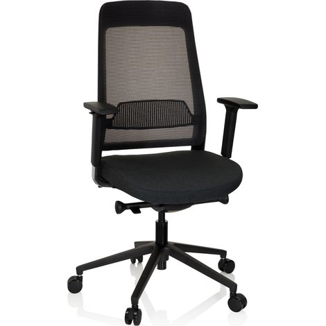 Bürostuhl / Drehstuhl CHIARO T1 BLACK Netzstoff / Stoff schwarz hjh OFFICE (1/5)