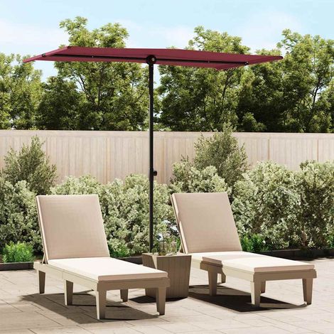 Parasol de jardin-Parasol de balcon et mât en aluminium 180x110 cm rouge bordeaux 840354 (1/5)
